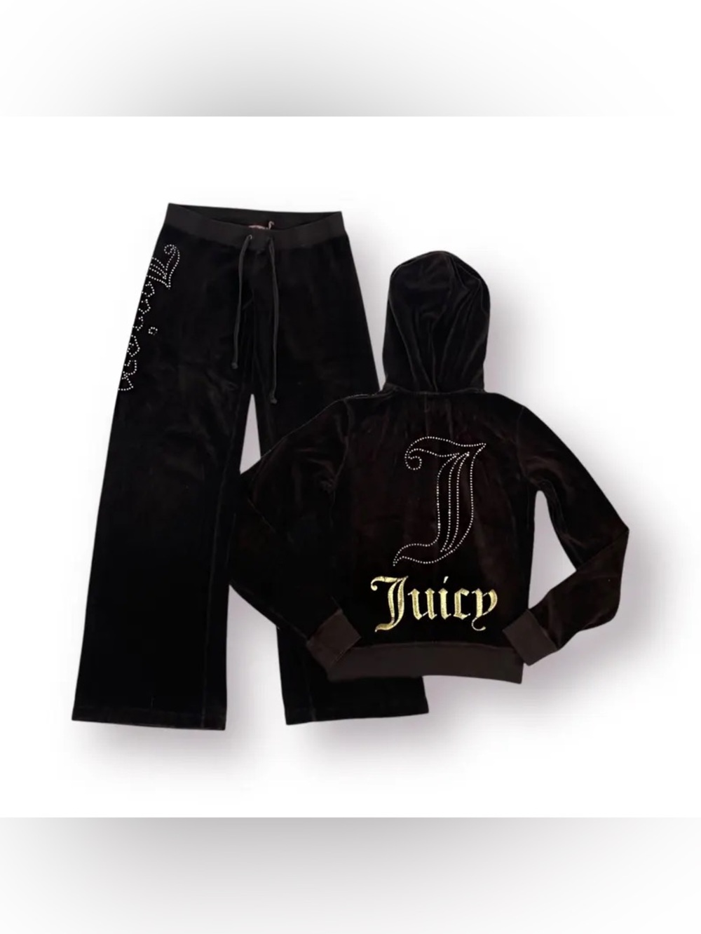 Vintage Juicy Couture Brown Velour Tracksuit Set